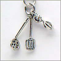 Sterling Silver Kitchen Utensils Charm