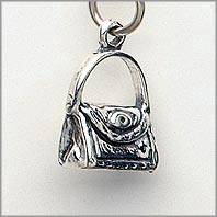 Sterling silver purse charm