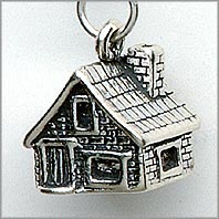 Sterling silver house charm