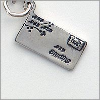 Sterling silver envelope charm