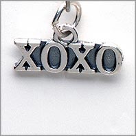 Sterling silver xoxo charm
