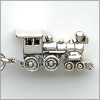 sterling silver locomotive charm