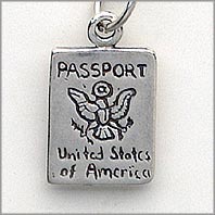 sterling silver passport charm