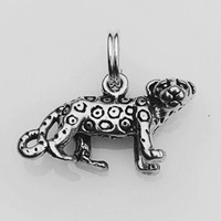 Sterling Silver Leopard Charm