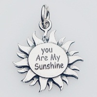Sterling silver you are my sunshine charm