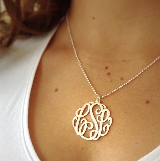 Sterling Silver Monogram Necklace