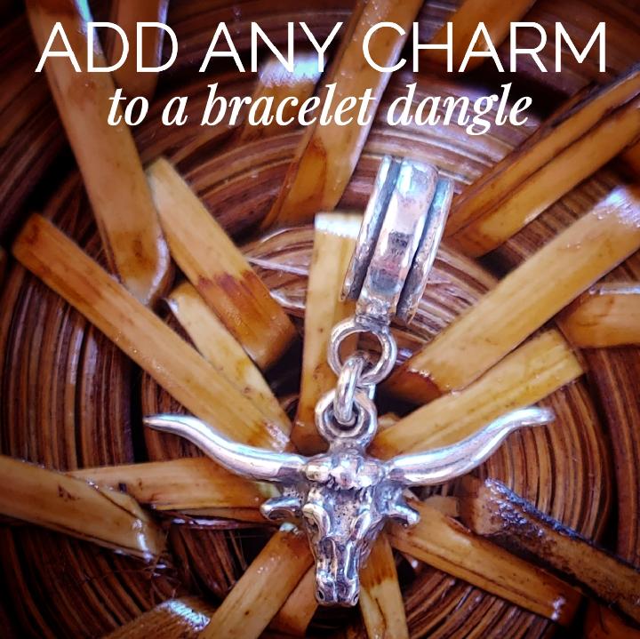 sterling silver spacer dangle - attach any charm to it