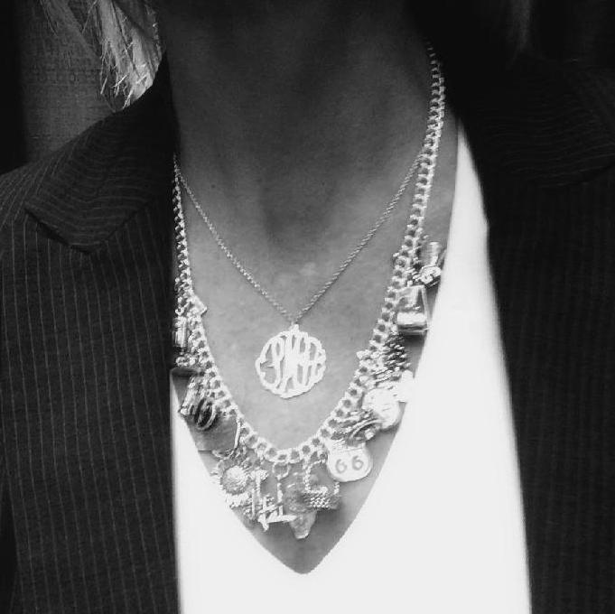 Sterling silver charm necklace